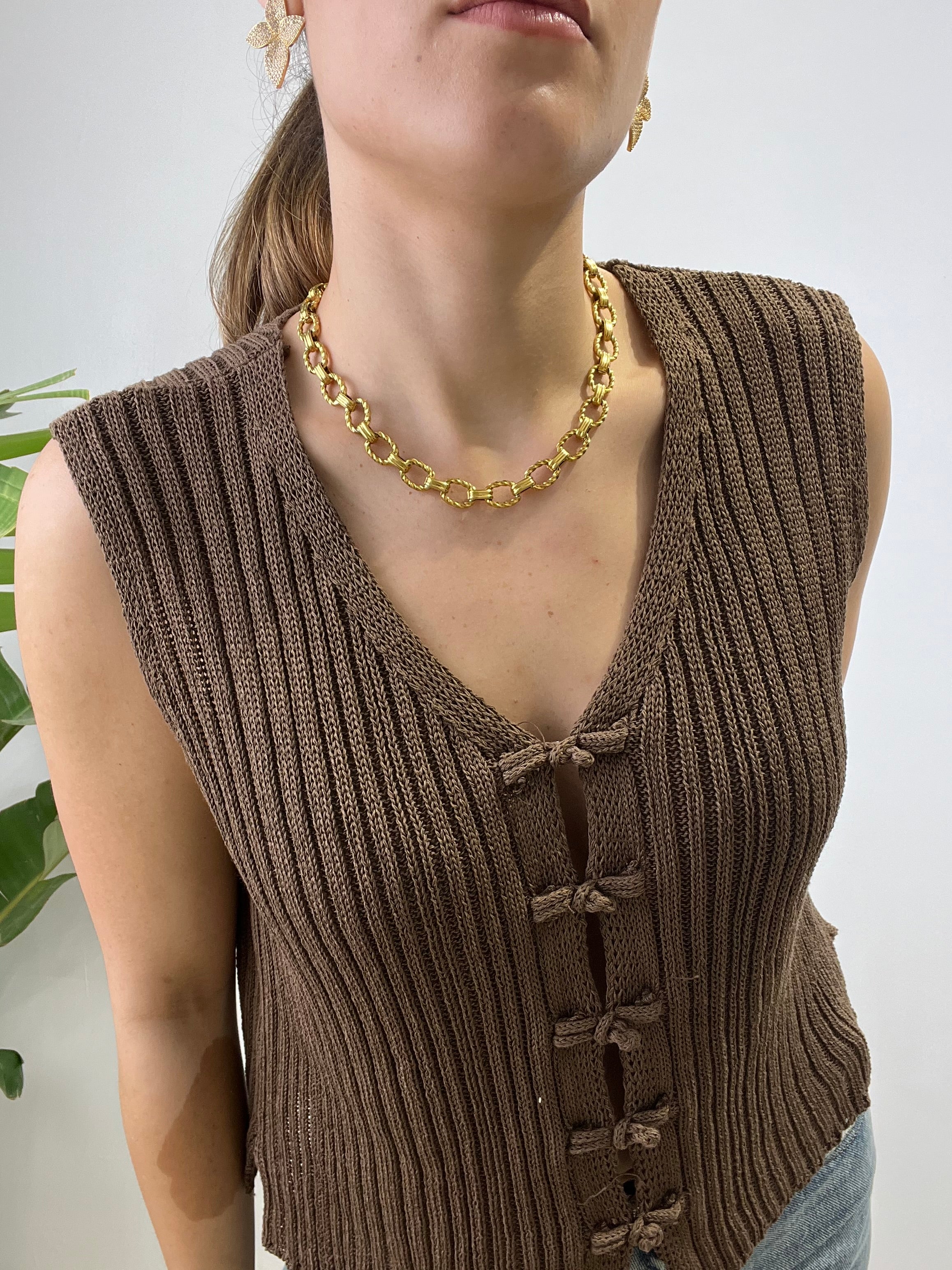 GILET LOREDANA MARRONE