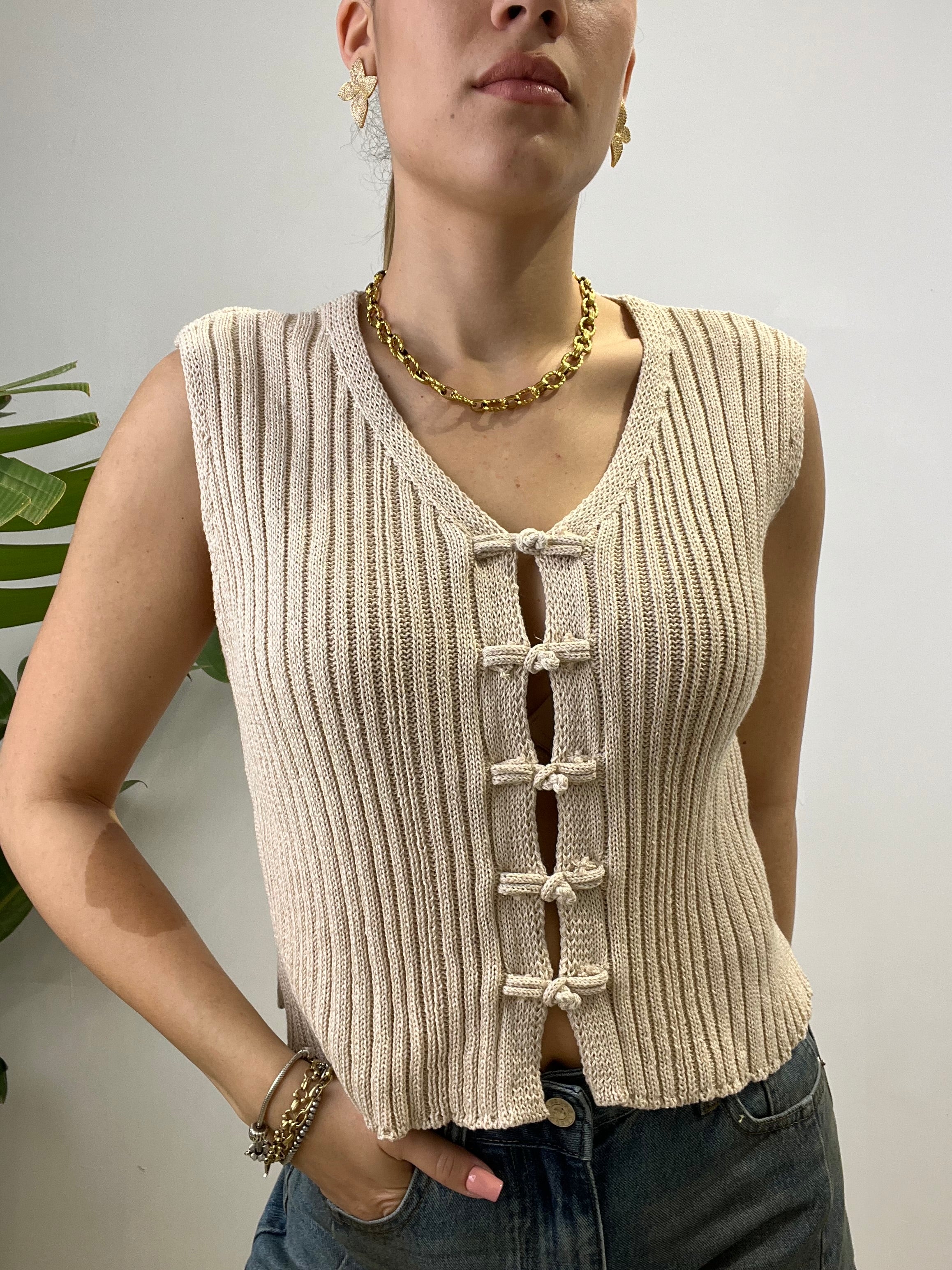 GILET LOREDANA BEIGE