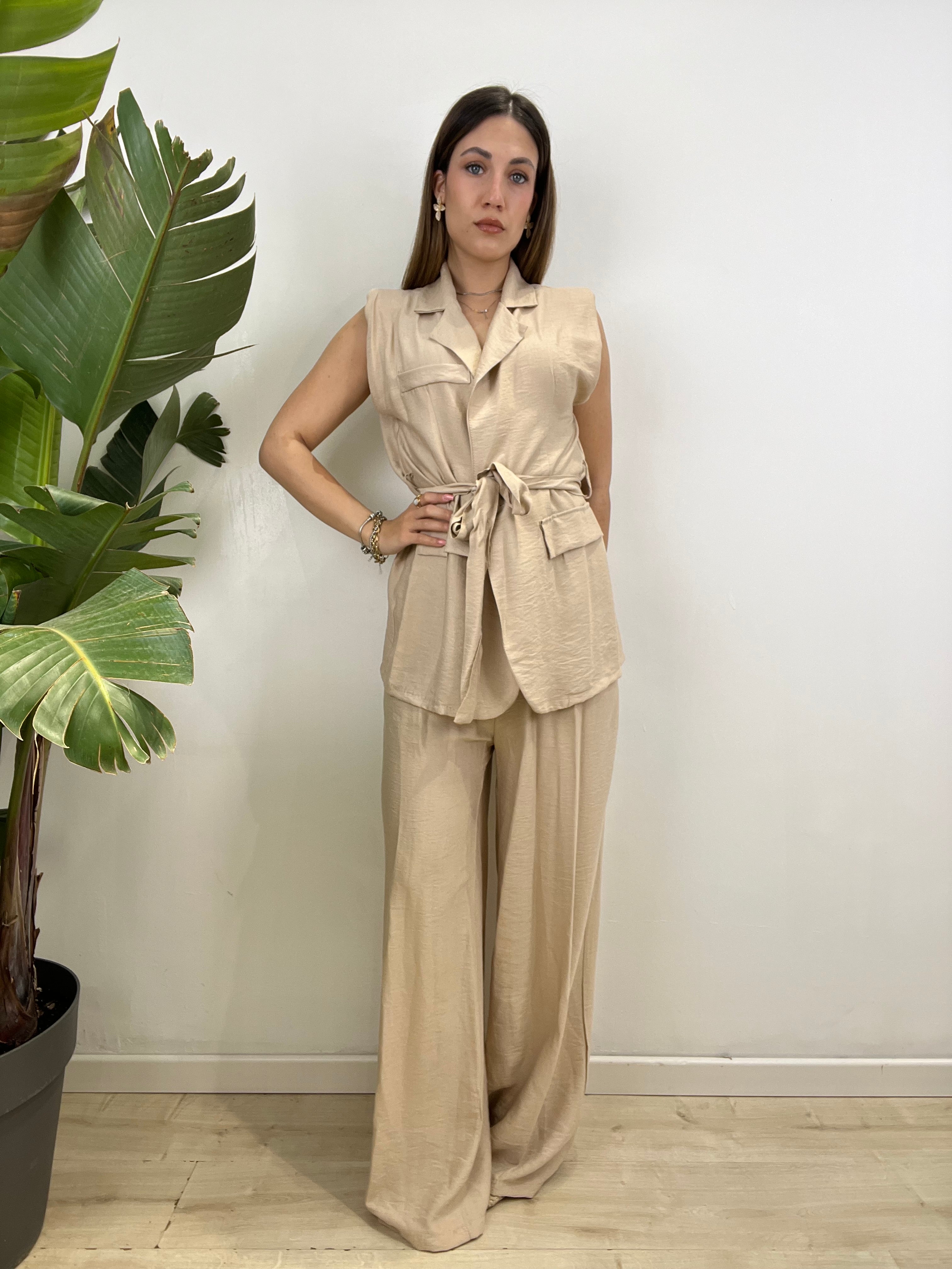 CO ORD SET MANY CAMEL