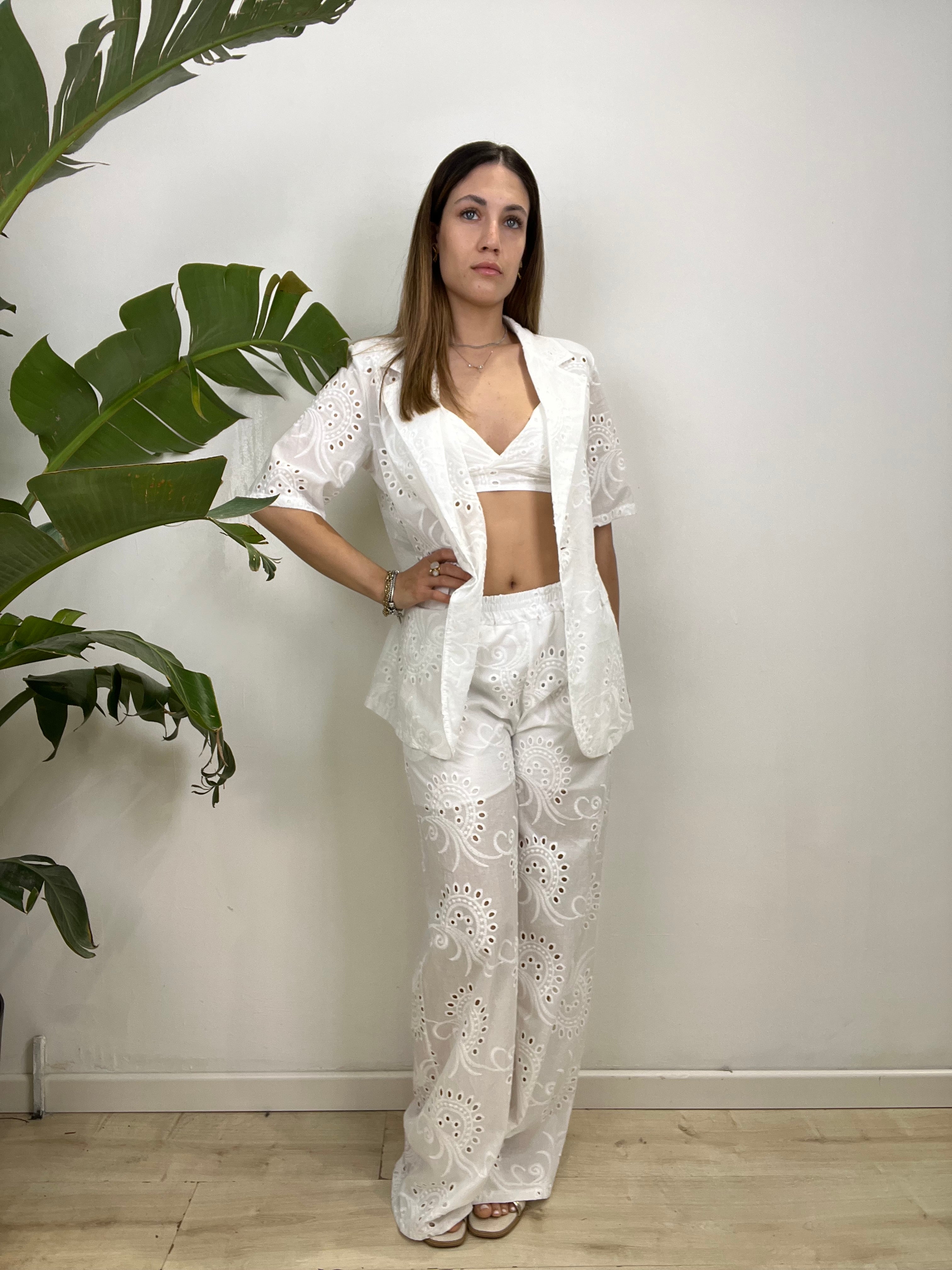 COMPLETO 3 PEZZI SANGALLO BIANCO
