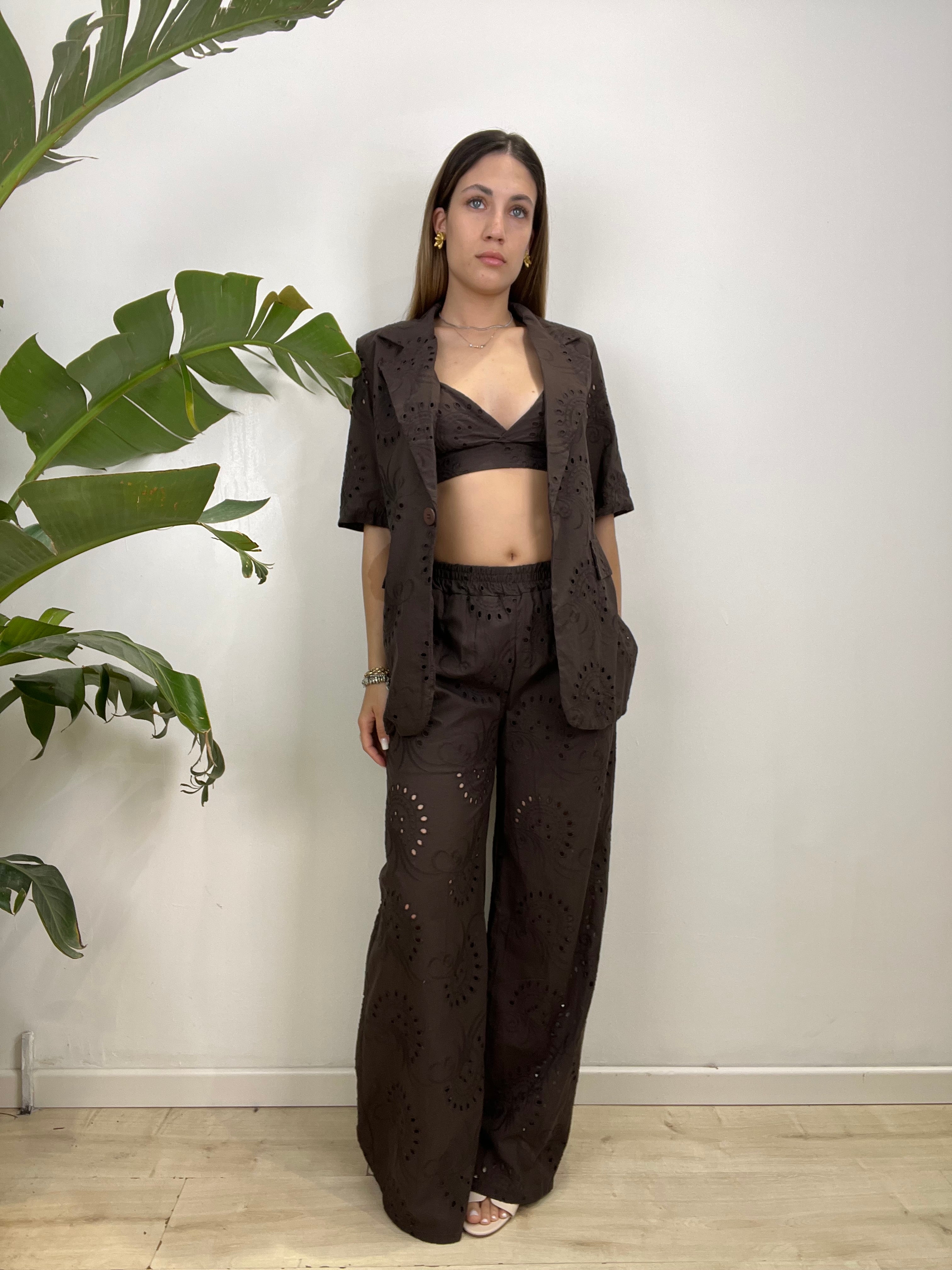 COMPLETO 3 PEZZI SANGALLO MARRONE