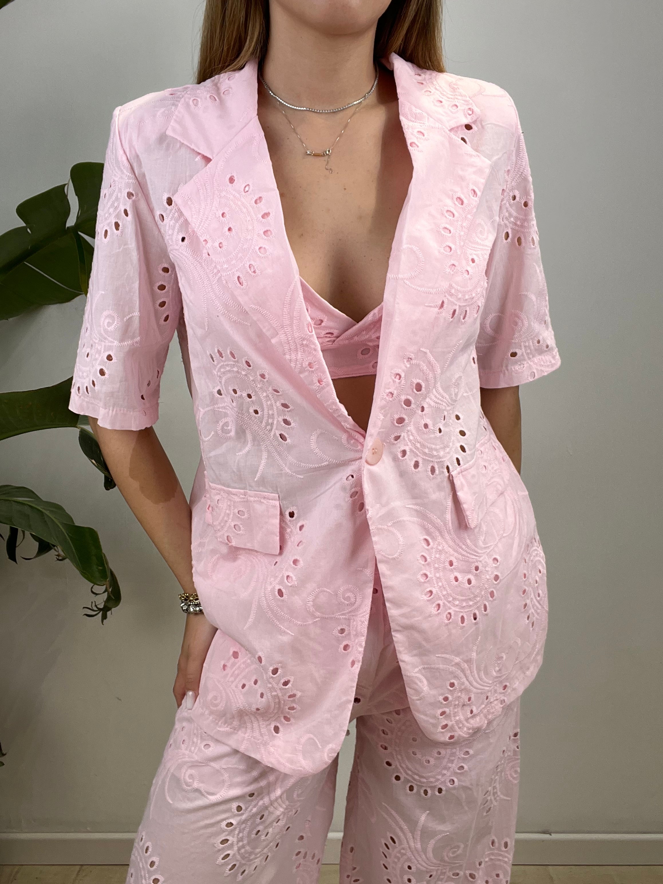 COMPLETO 3 PEZZI SANGALLO ROSA