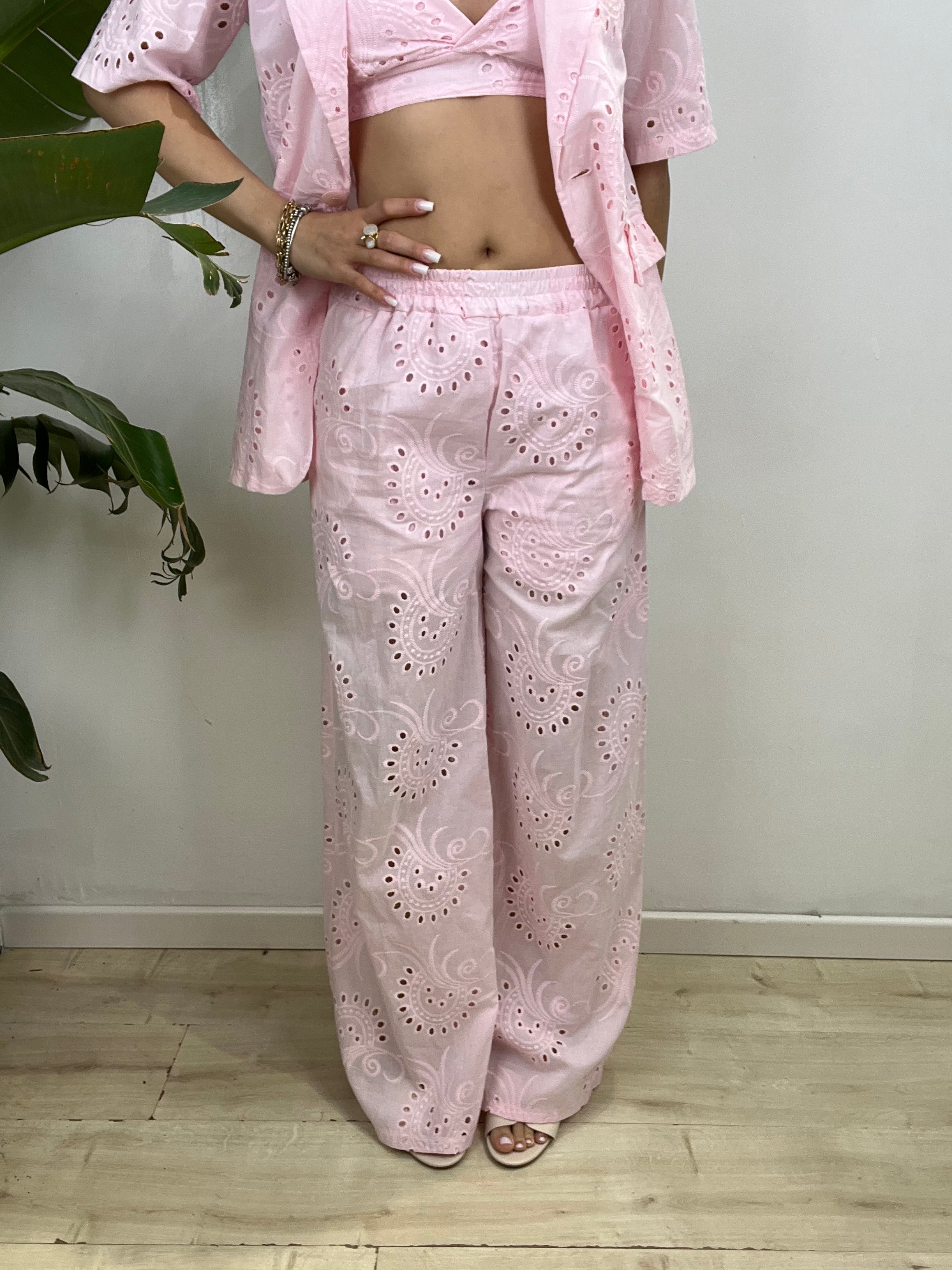 COMPLETO 3 PEZZI SANGALLO ROSA