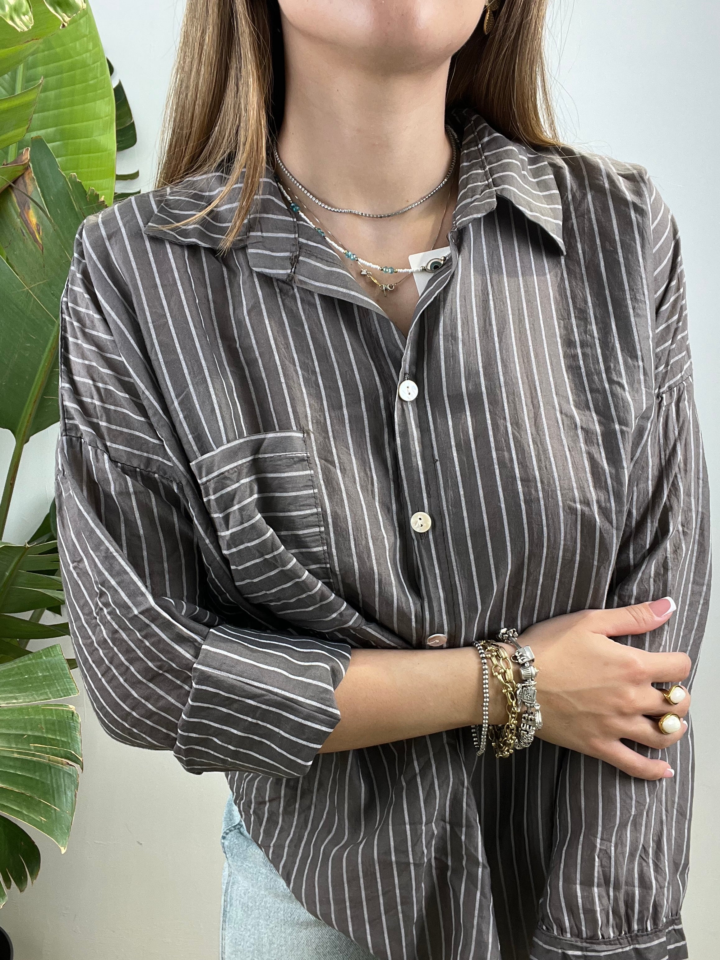 CAMICIA CHIARA MARRONE