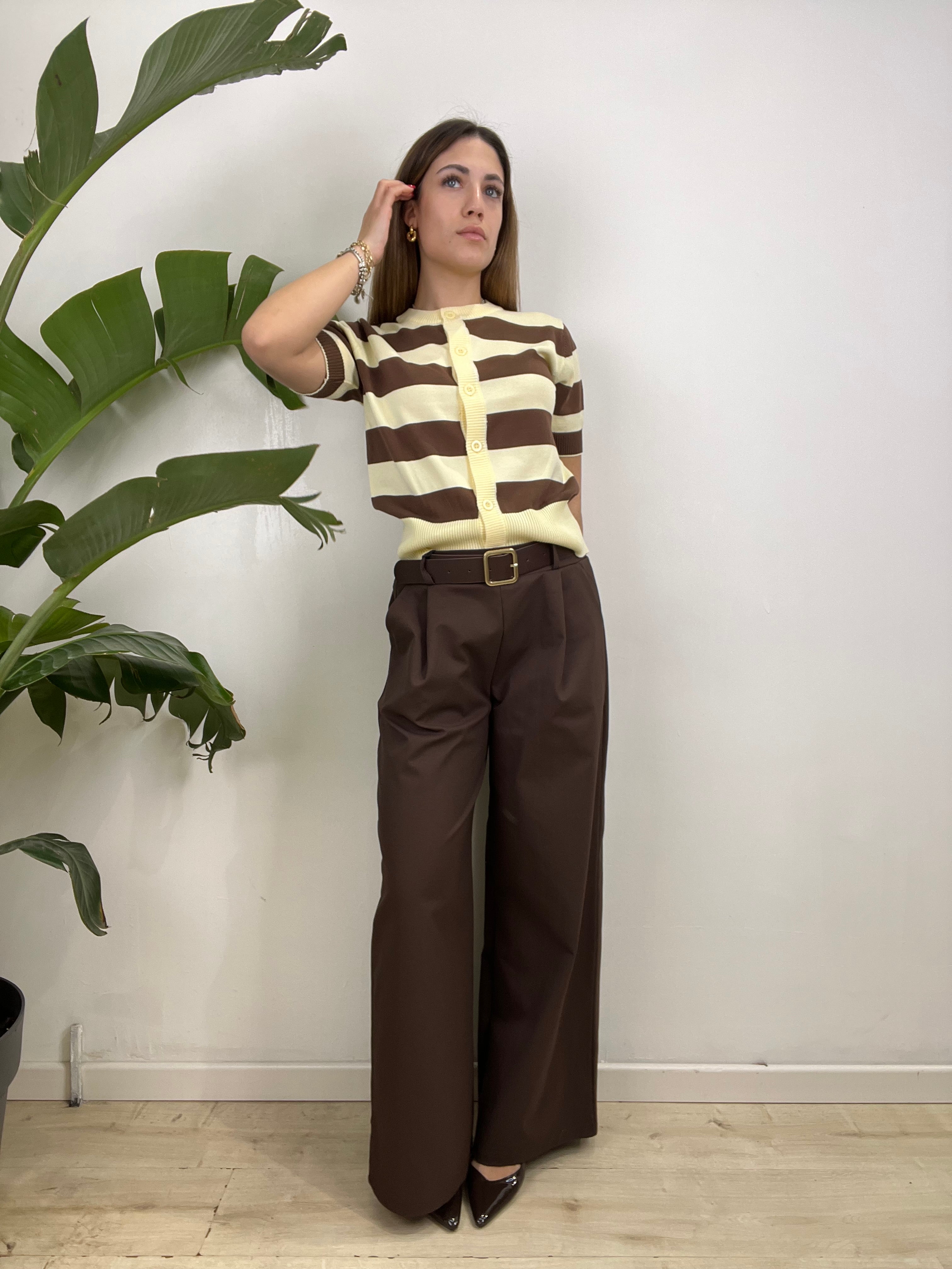 PANTALONI KARMEN MARRONE