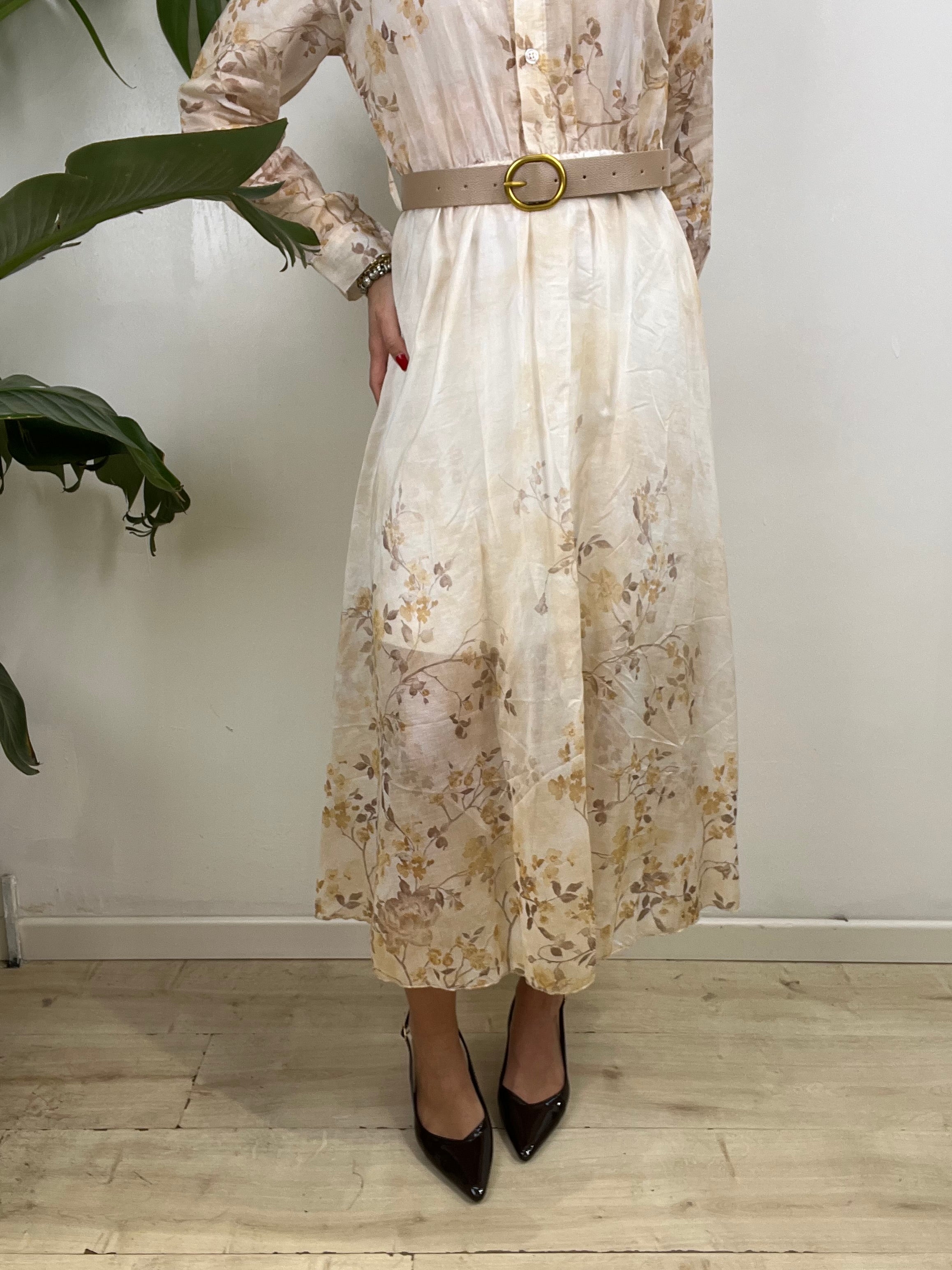 LONG DRESS FIORELLINI GIALLO