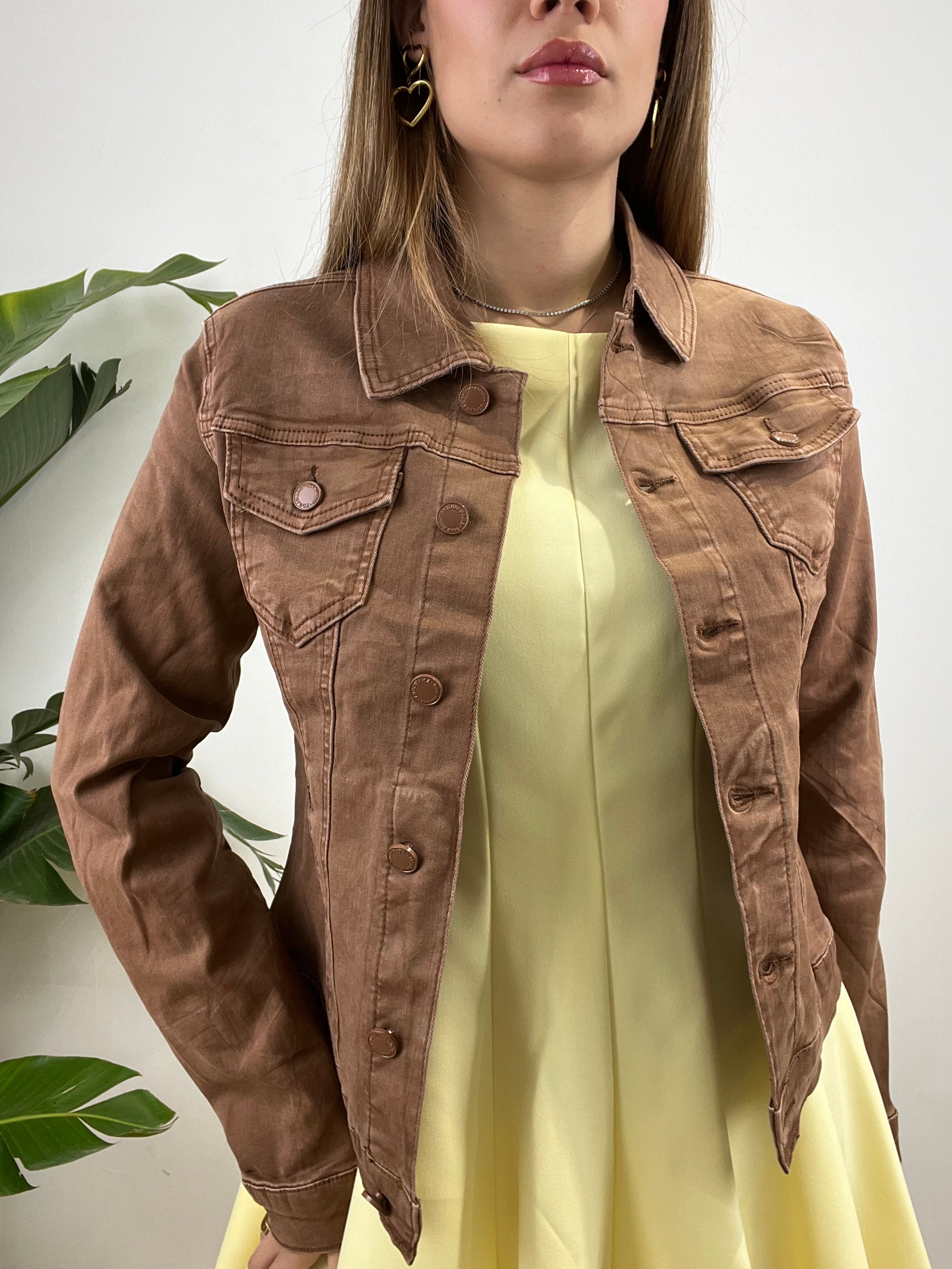 GIUBBINO DENIM PROMO MARRONE CHIARO