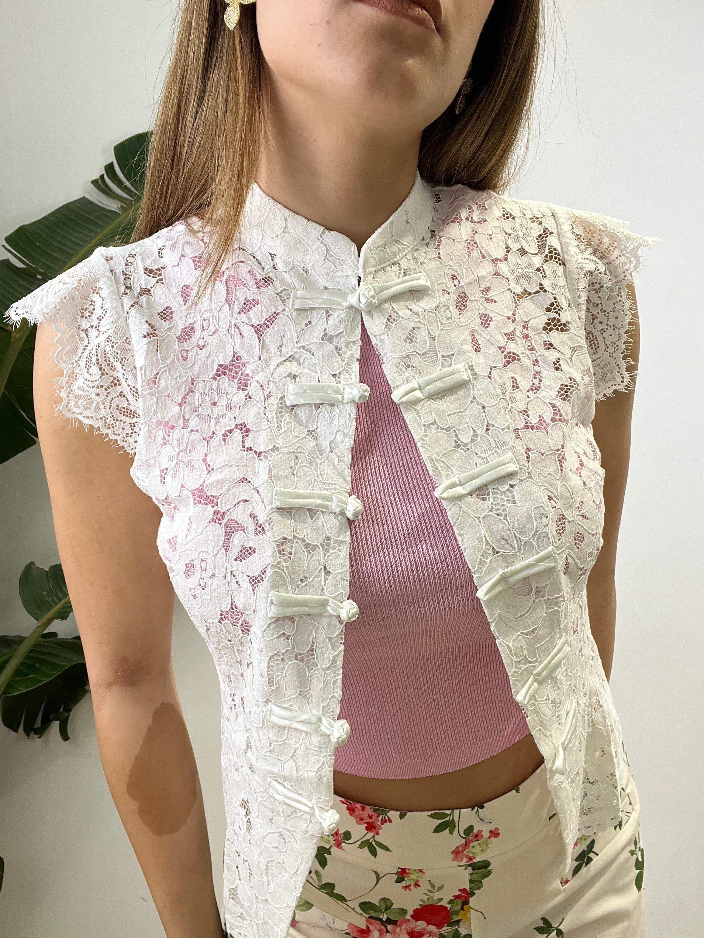 CAMICIA PIZZO SYRIA BIANCA